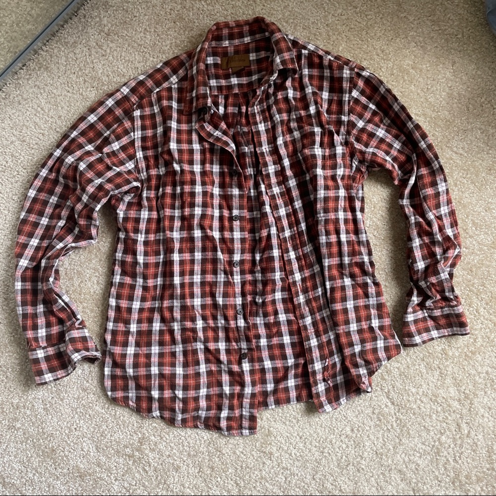 St Johns Bay Orange/Brown Flannel